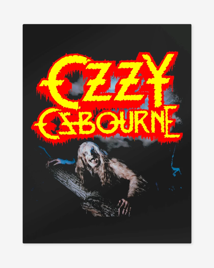 Print metalico Negro de Ozzy Osbourne Bark At The Moon
