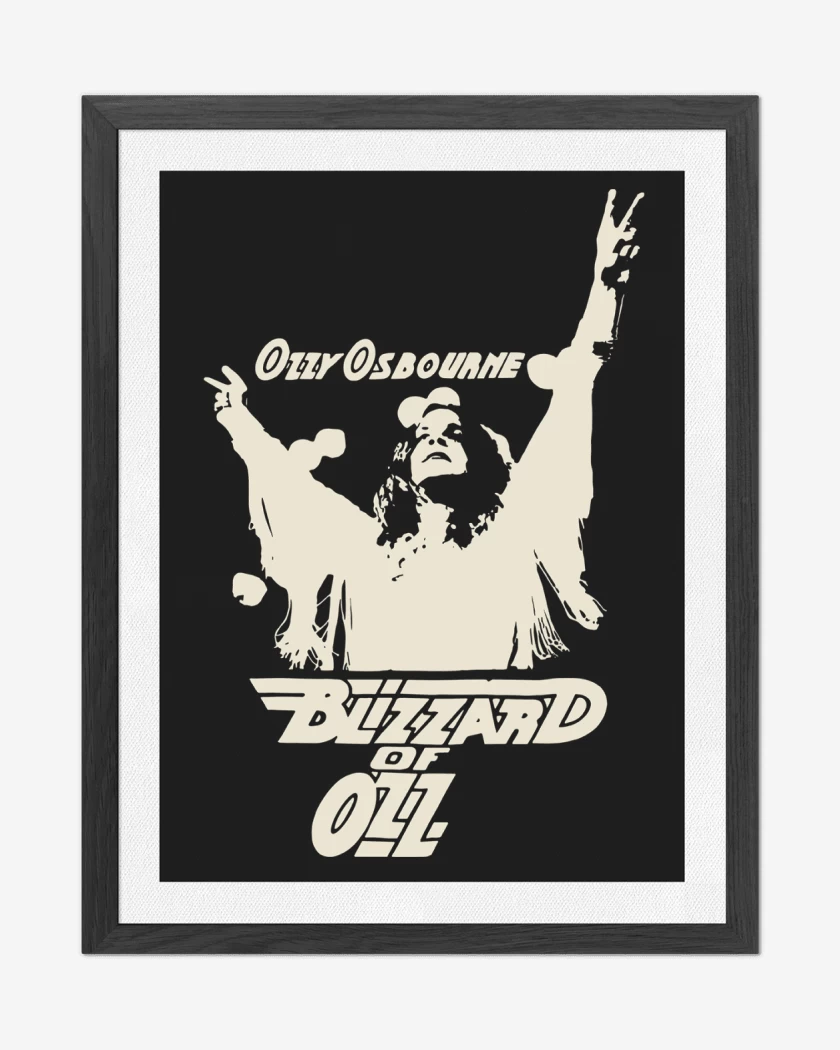 Cuadro decorativo Negro de Ozzy Osbourne Blizz