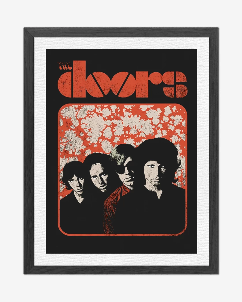 Cuadro decorativo Negro de The Doors Band