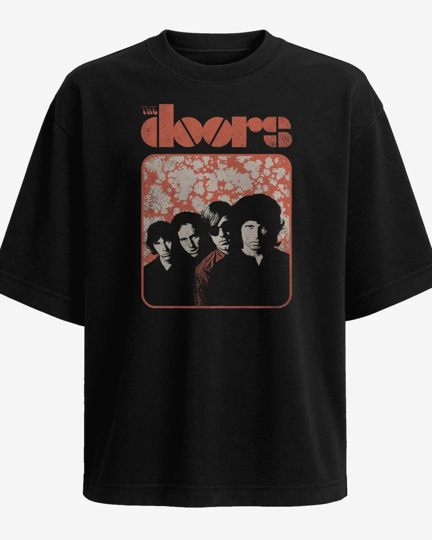Polera Oversize Negro de The Doors Band