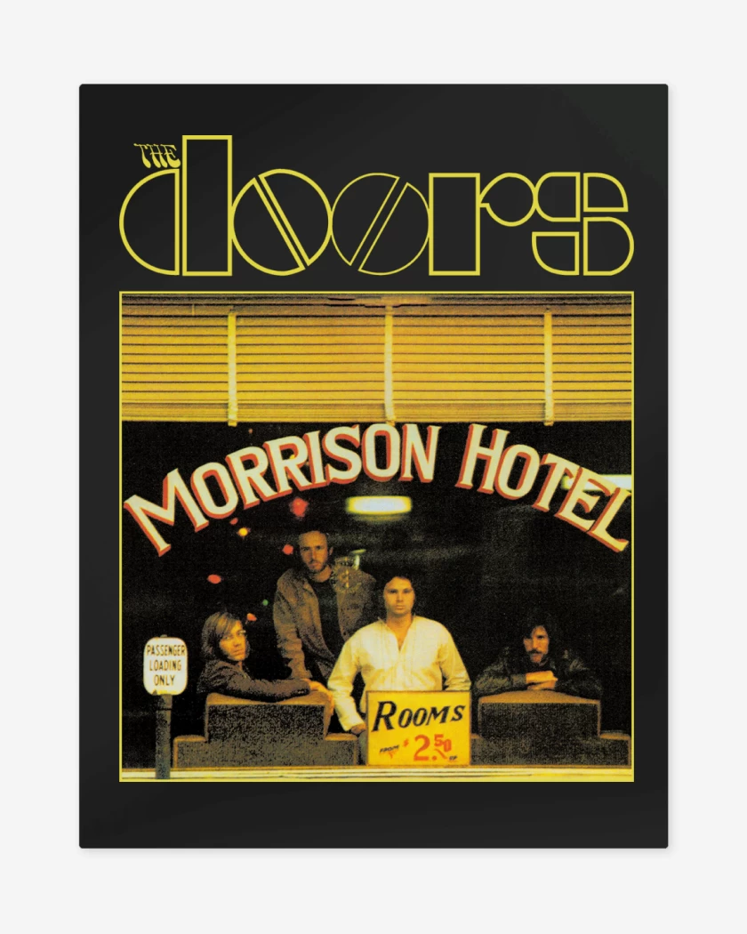 Print metalico Negro de The Doors Morrison Hotel