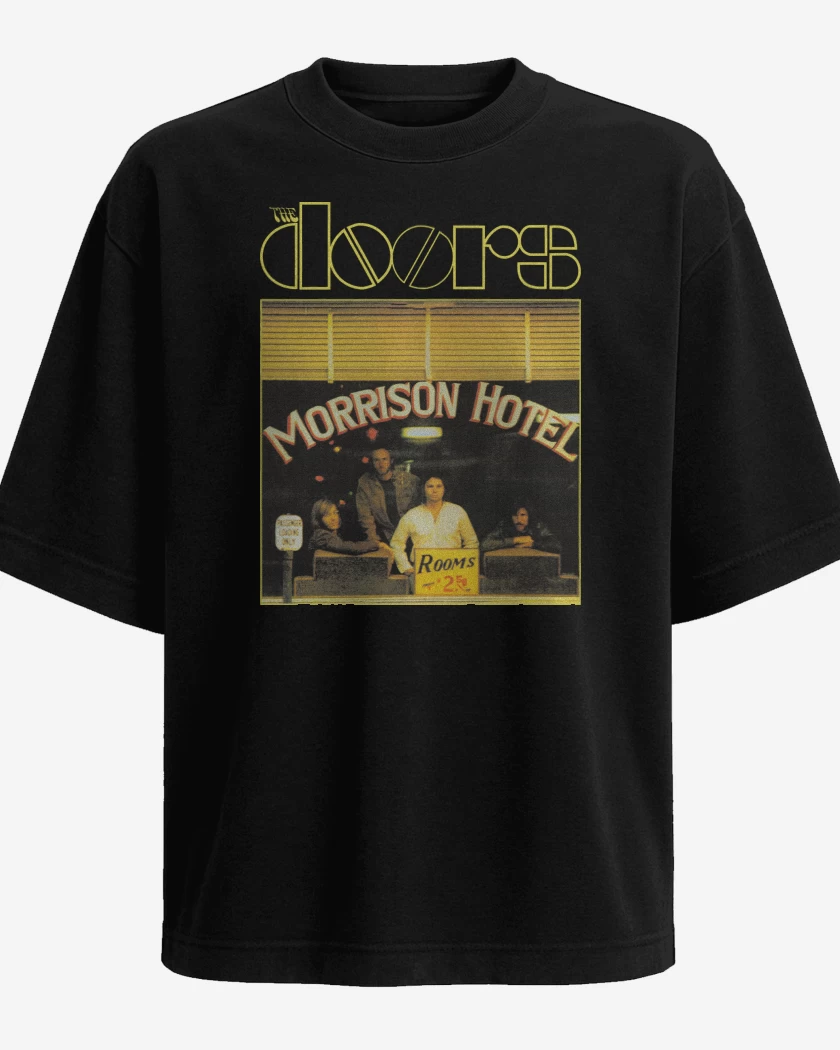 Polera Oversize Negro de The Doors Morrison Hotel