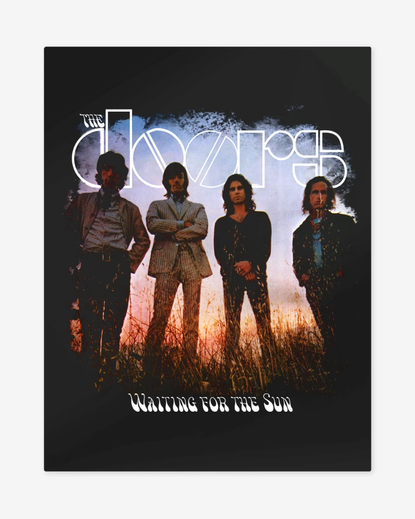 Print metalico Negro de The Doors Waiting for the Sun