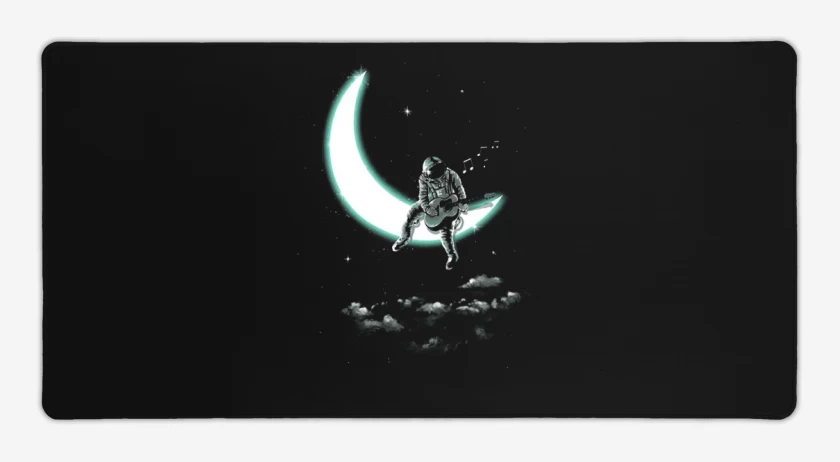Mouse pad Gamer Negro de Astronauta 3