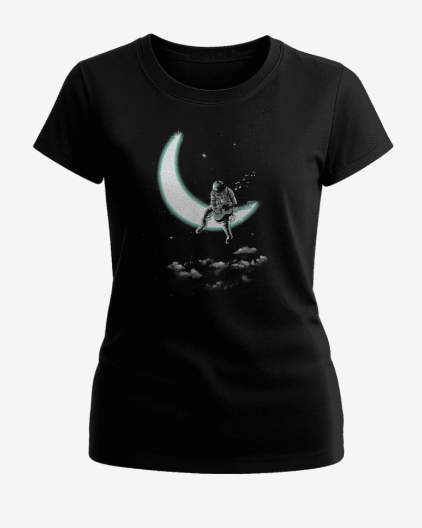 Polera de Mujer Negro de Astronauta 3
