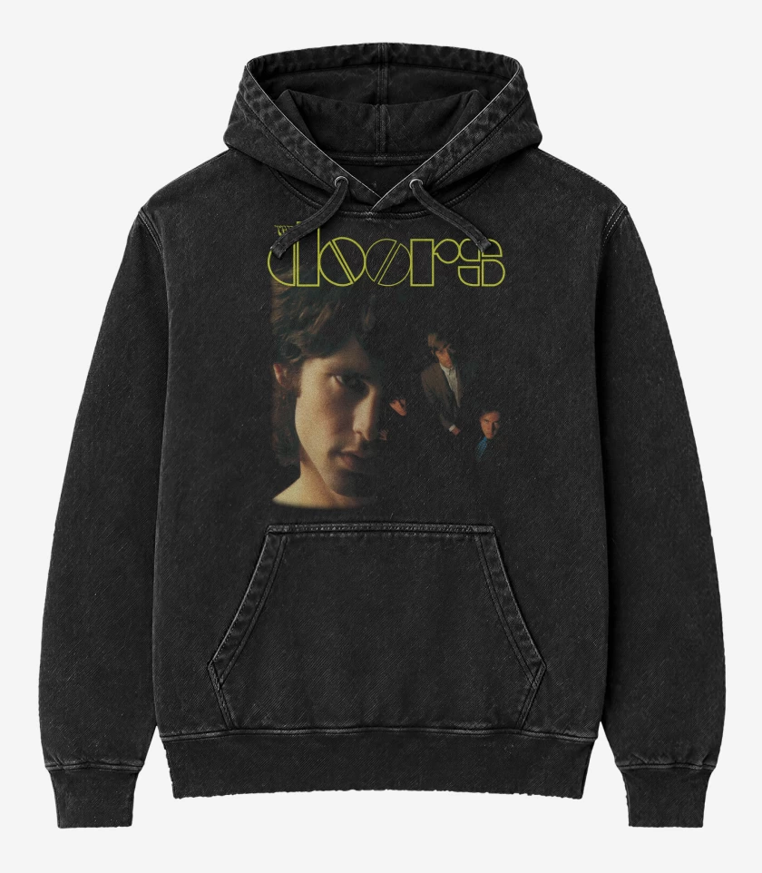 Poleron Canguro Acid Wash Negro de The Doors The Doors