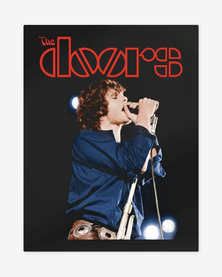 Print metalico Negro de The Doors Jim Morrison