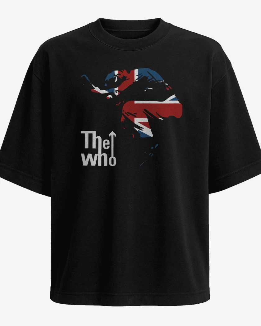 Polera Oversize Negro de The Who 2