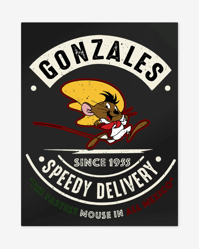 Print metalico Negro de Speedy Gonzales