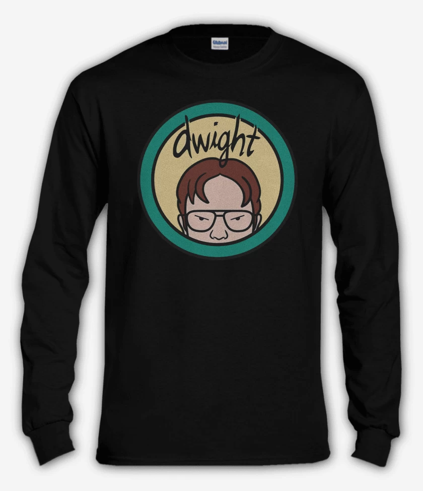 Polera manga larga Negro de Dwight 