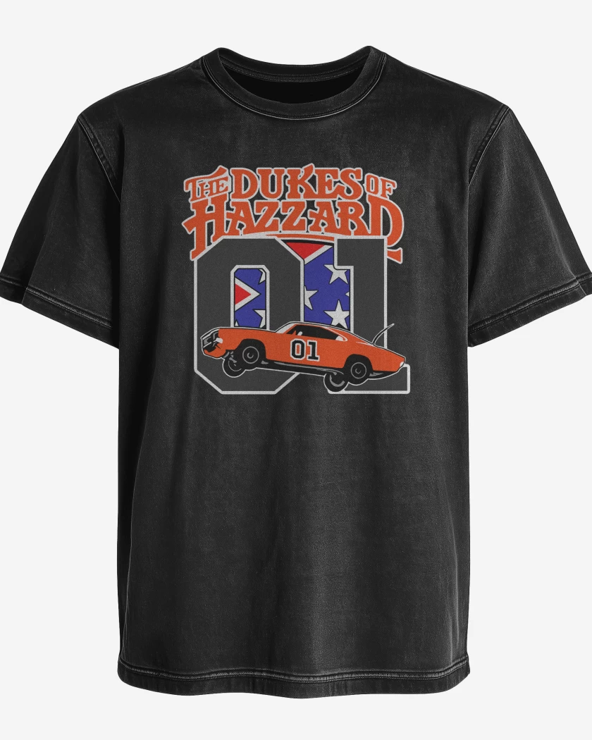 Polera desgastada Negro de The dukes of Hazard 01