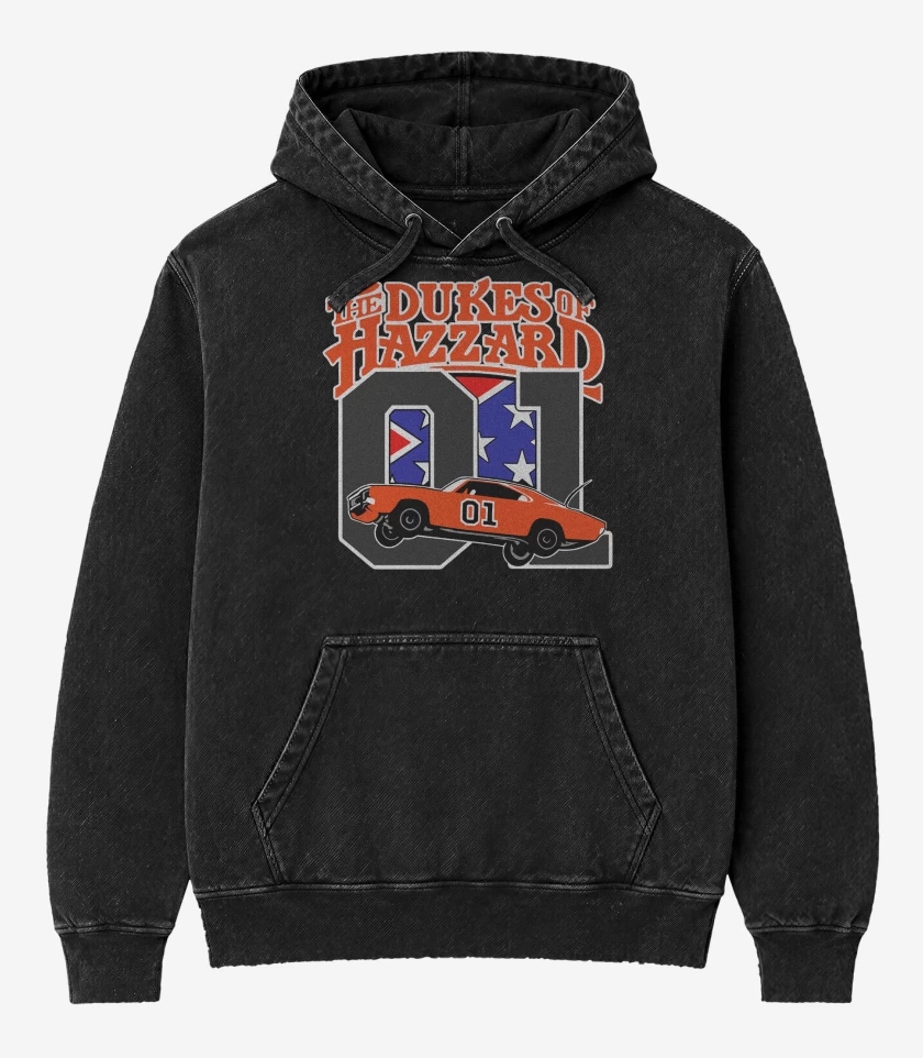 Poleron Canguro Acid Wash Negro de The dukes of Hazard 01