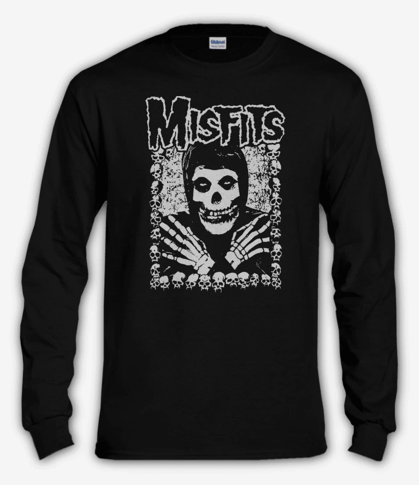 Polera manga larga Misfits Crimson Skulls