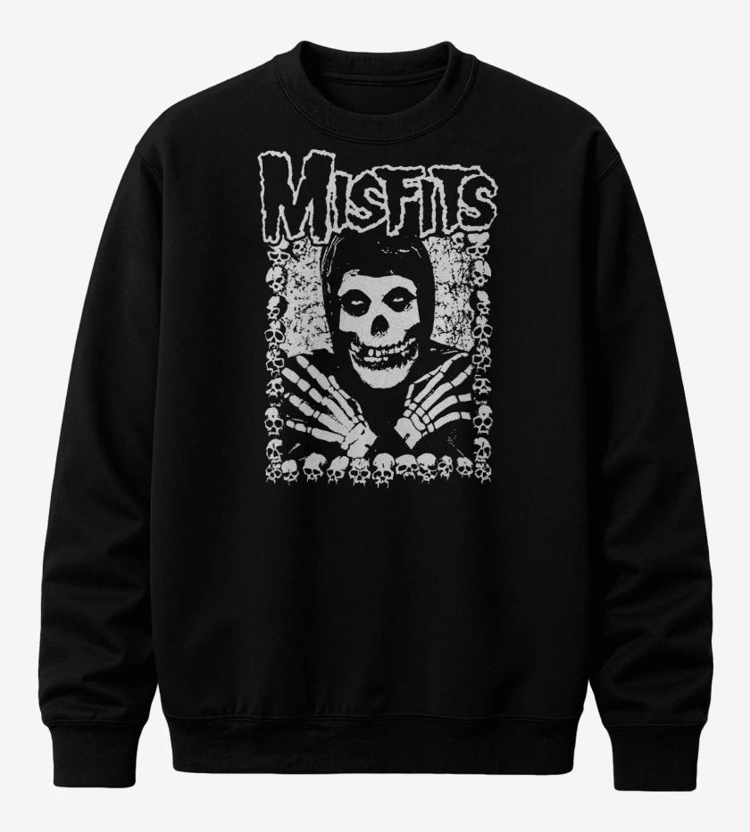 Poleron polo Misfits Crimson Skulls