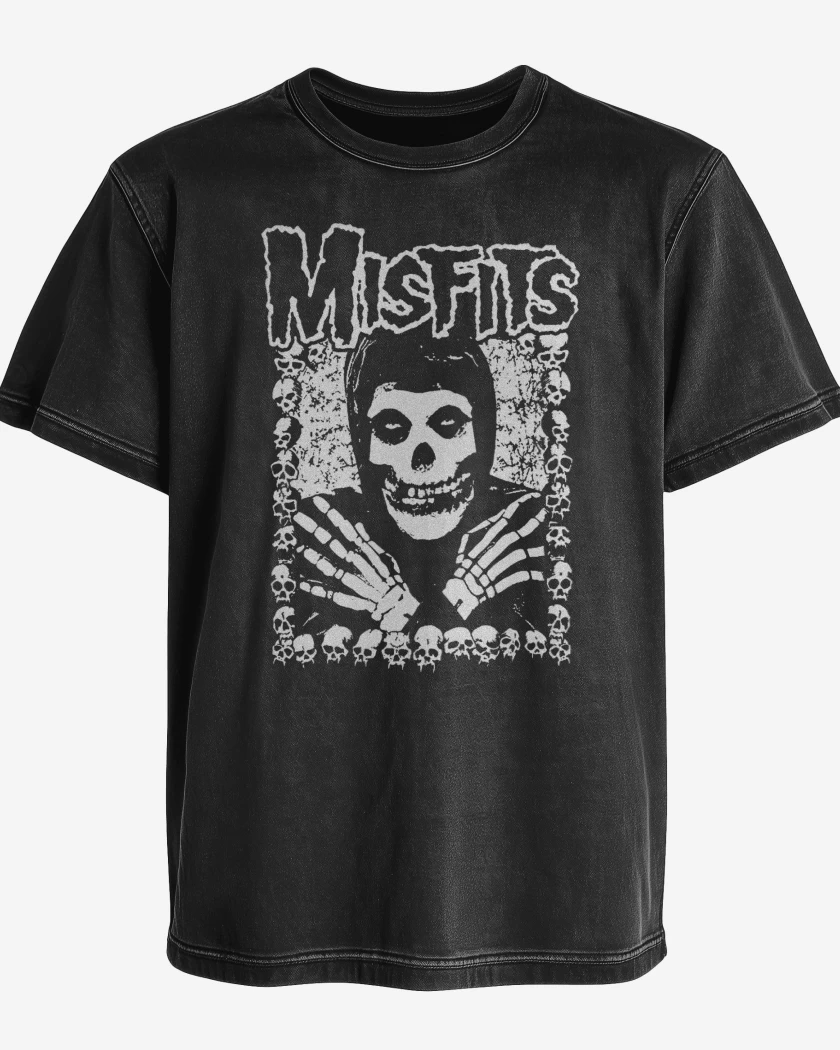 Polera desgastada Misfits Crimson Skulls