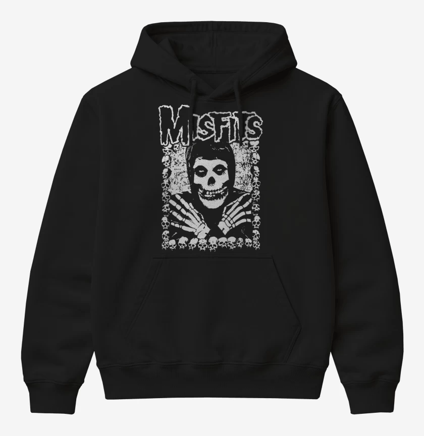 Poleron Canguro básico Misfits Crimson Skulls