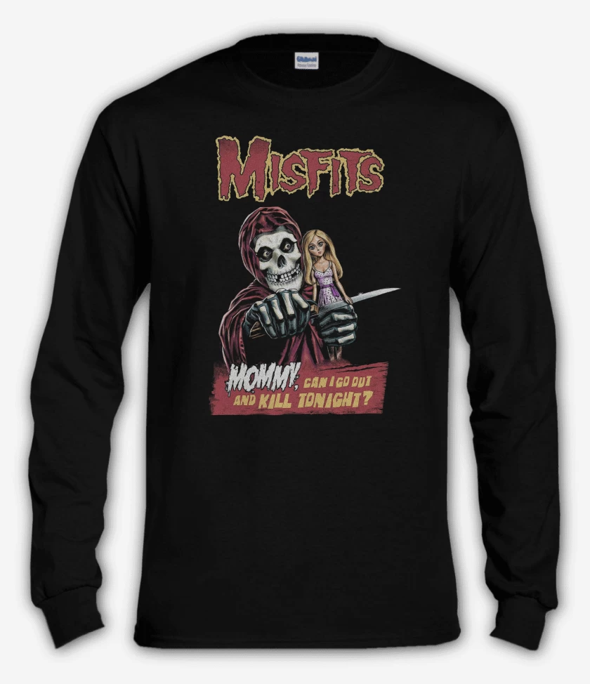 Polera manga larga Negro de Misfits Doll