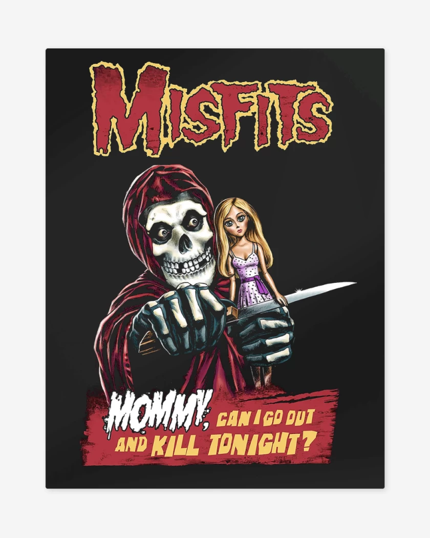 Print metalico Negro de Misfits Doll