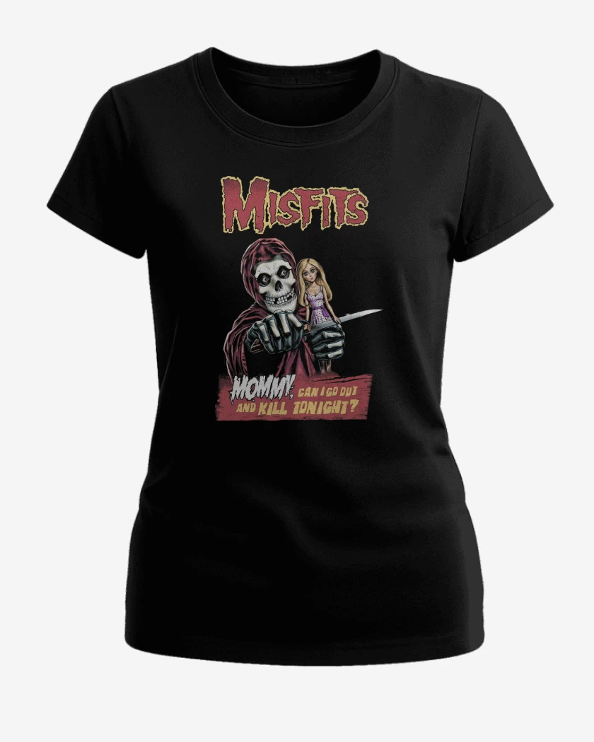 Polera de Mujer Negro de Misfits Doll
