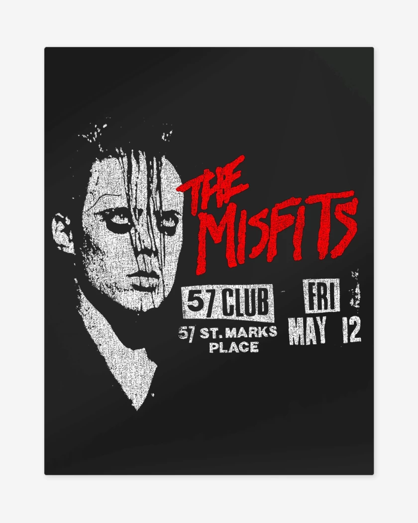 Print metalico Negro de Misfits Jerry Only
