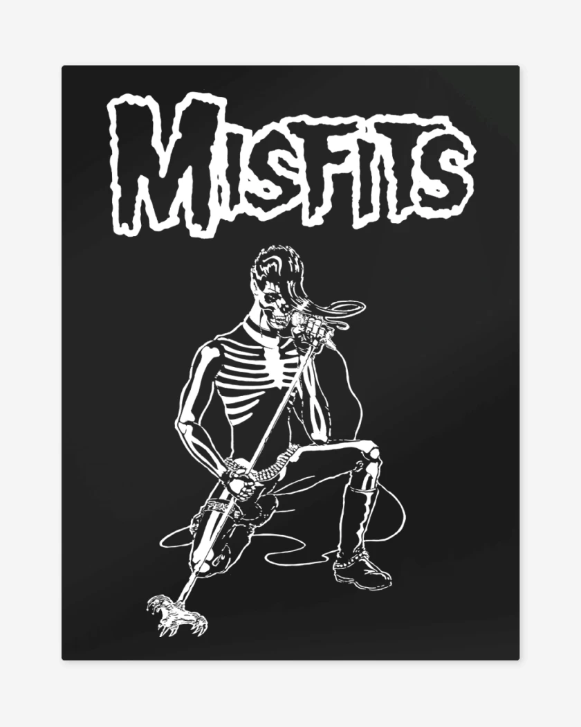 Print metalico Negro de Misfits Live