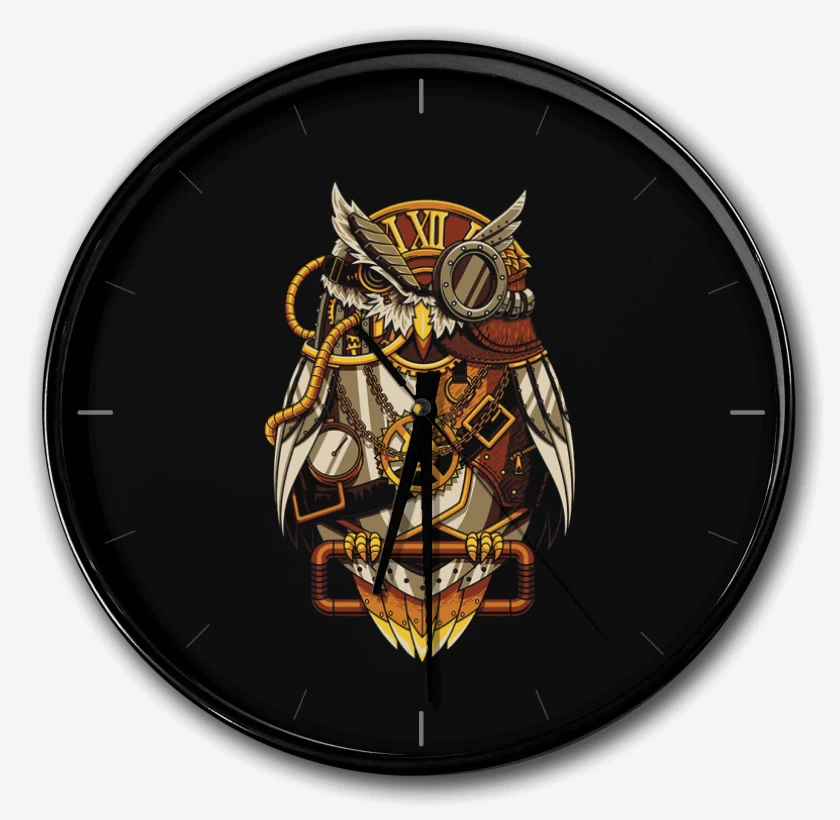 Reloj Negro de Buho