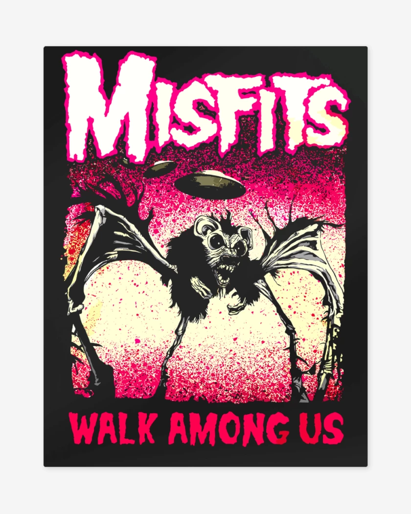Print metalico Negro de Misfits Walk Among Us
