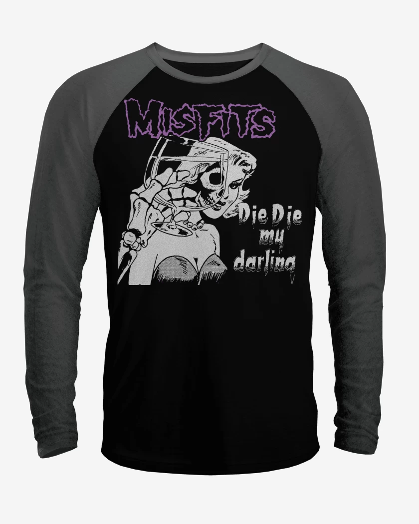 Polera Raglan Misfits Die Die My Darling