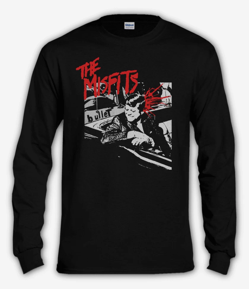 Polera manga larga Negro de Misfits Bullet