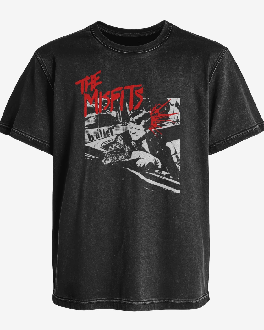 Polera desgastada Misfits Bullet