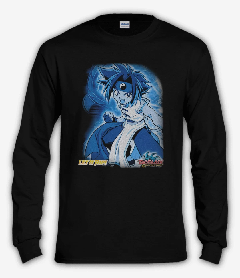 Polera manga larga Negro de Ray Kon Beyblade