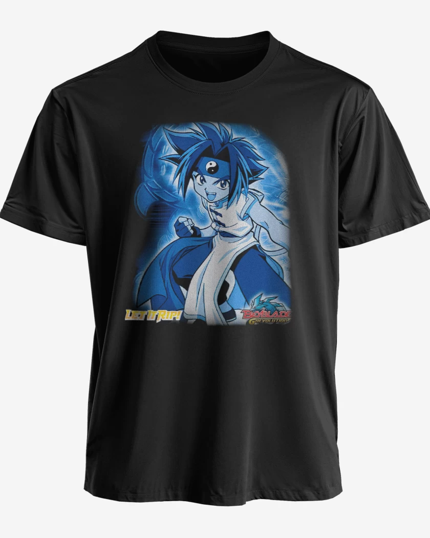 Polera premium Negro de Ray Kon Beyblade