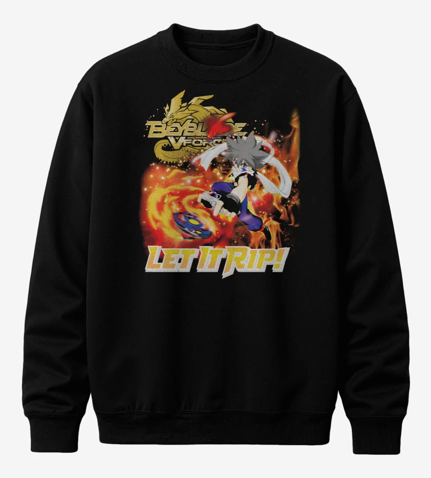 Poleron polo Negro de Kai Beyblade