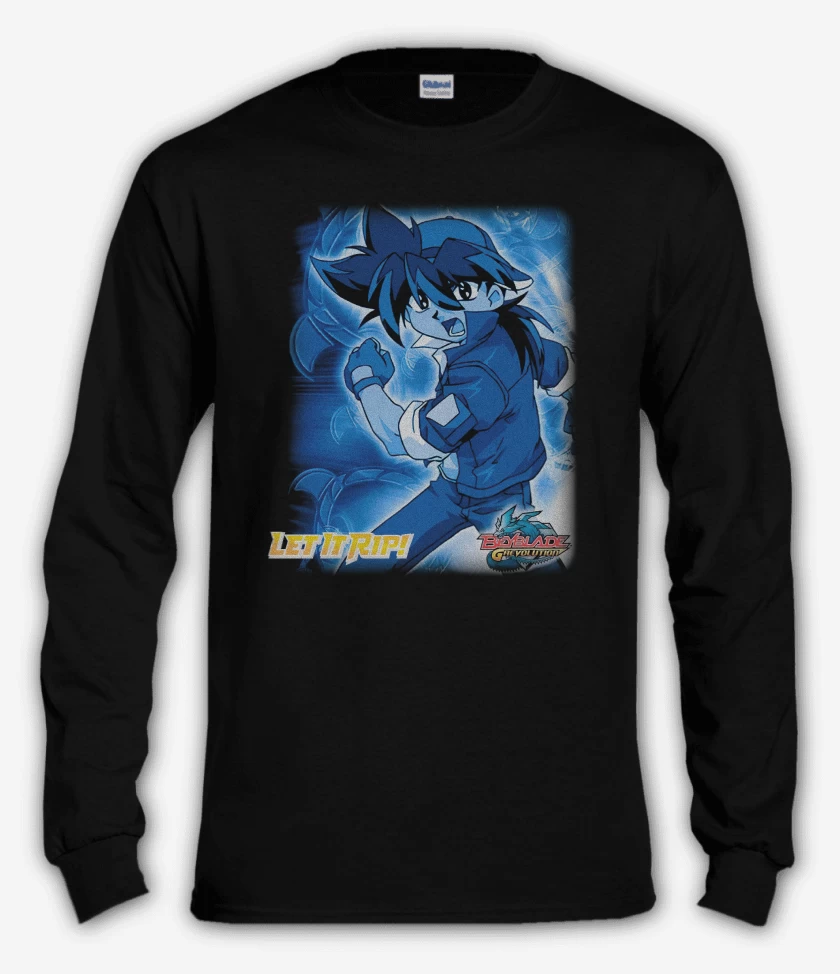 Polera manga larga Negro de Tyson Beyblade