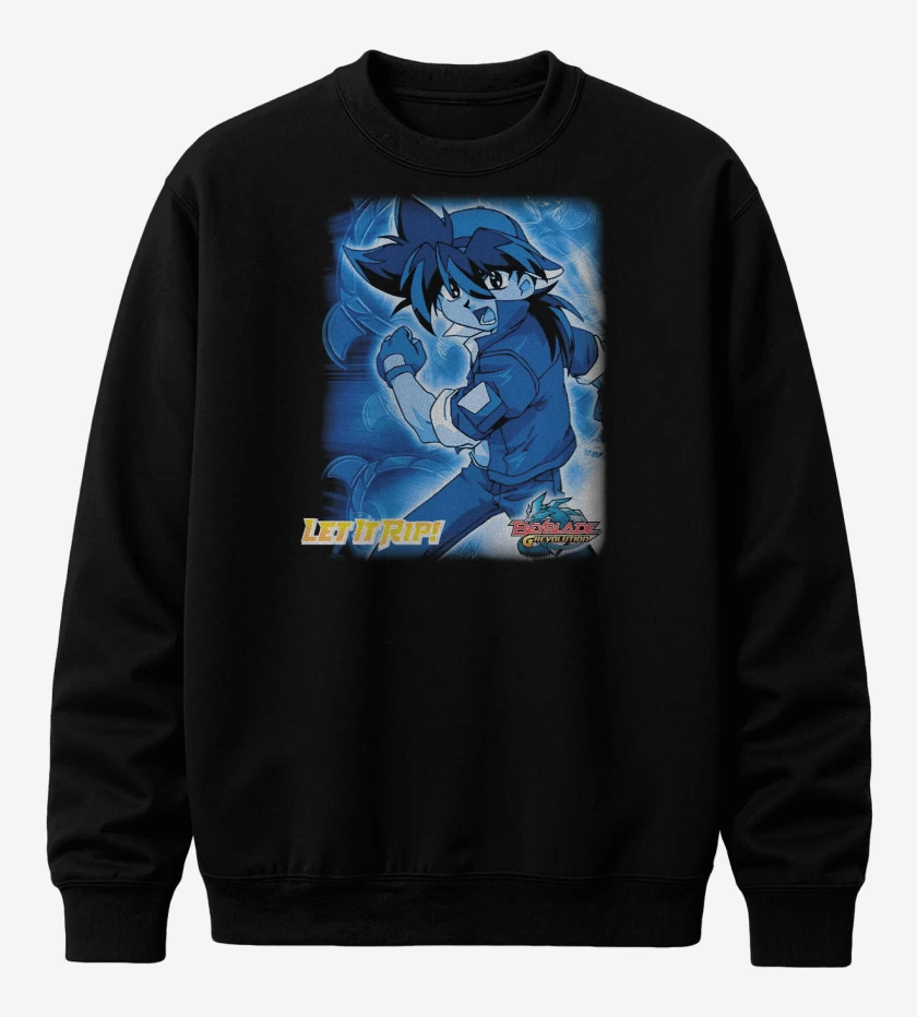Poleron polo Negro de Tyson Beyblade