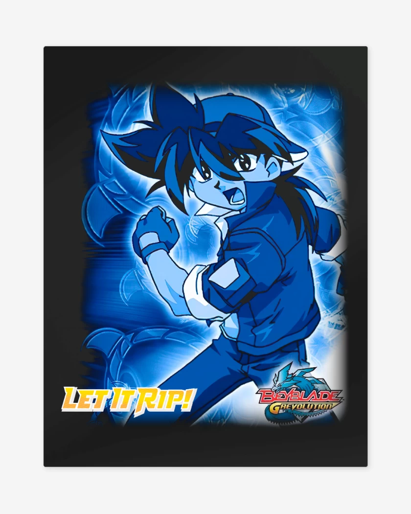 Print metalico Negro de Tyson Beyblade
