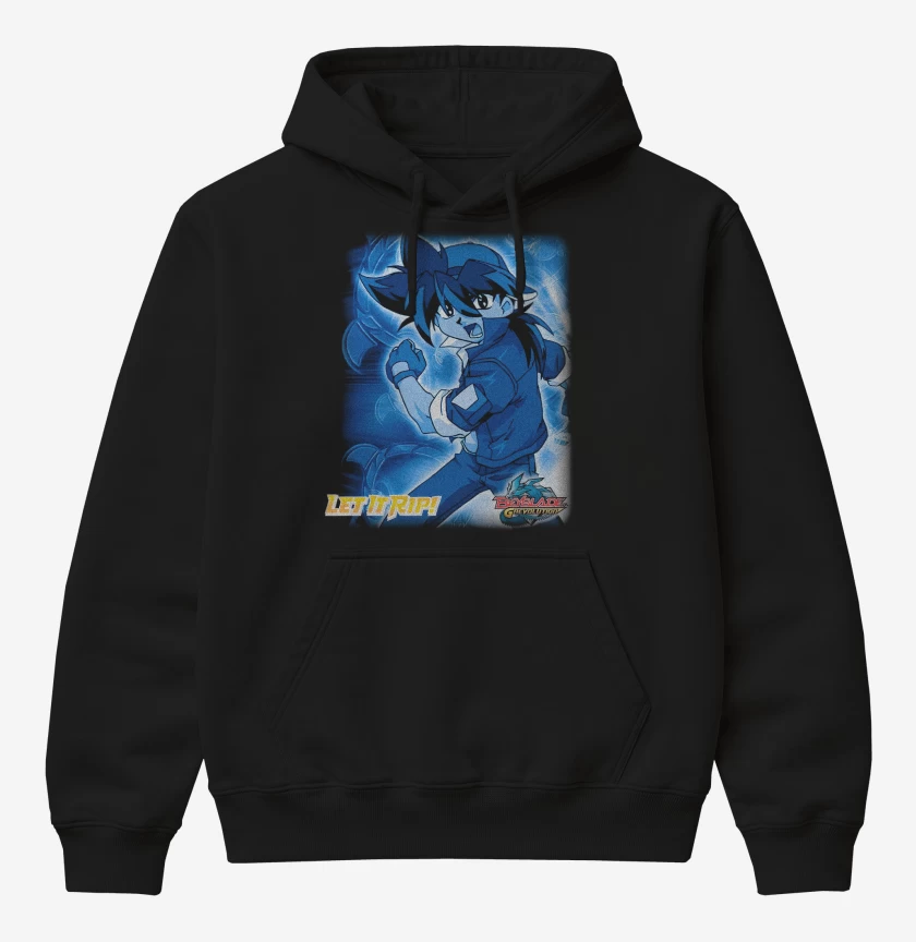 Poleron Canguro básico Negro de Tyson Beyblade
