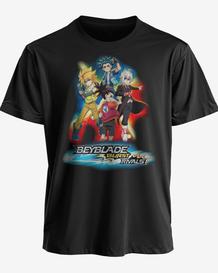 Polera premium Negro de Beyblade Burst Rivals