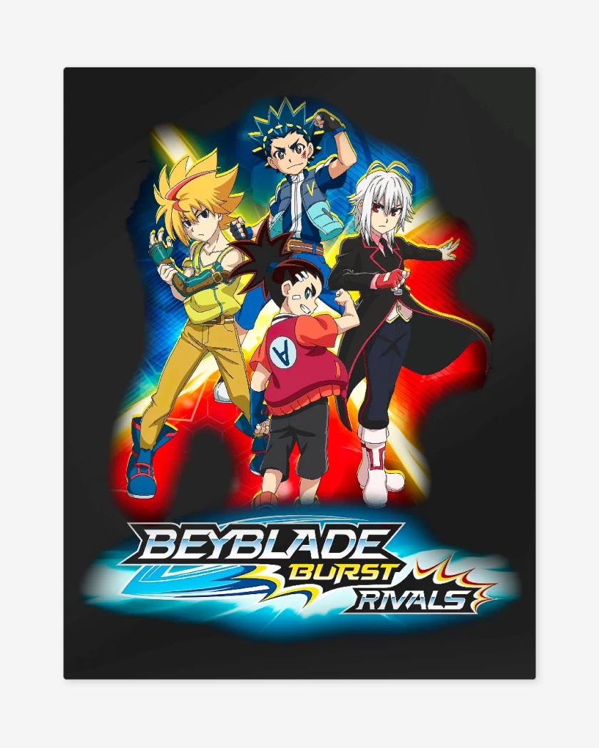 Print metalico Negro de Beyblade Burst Rivals
