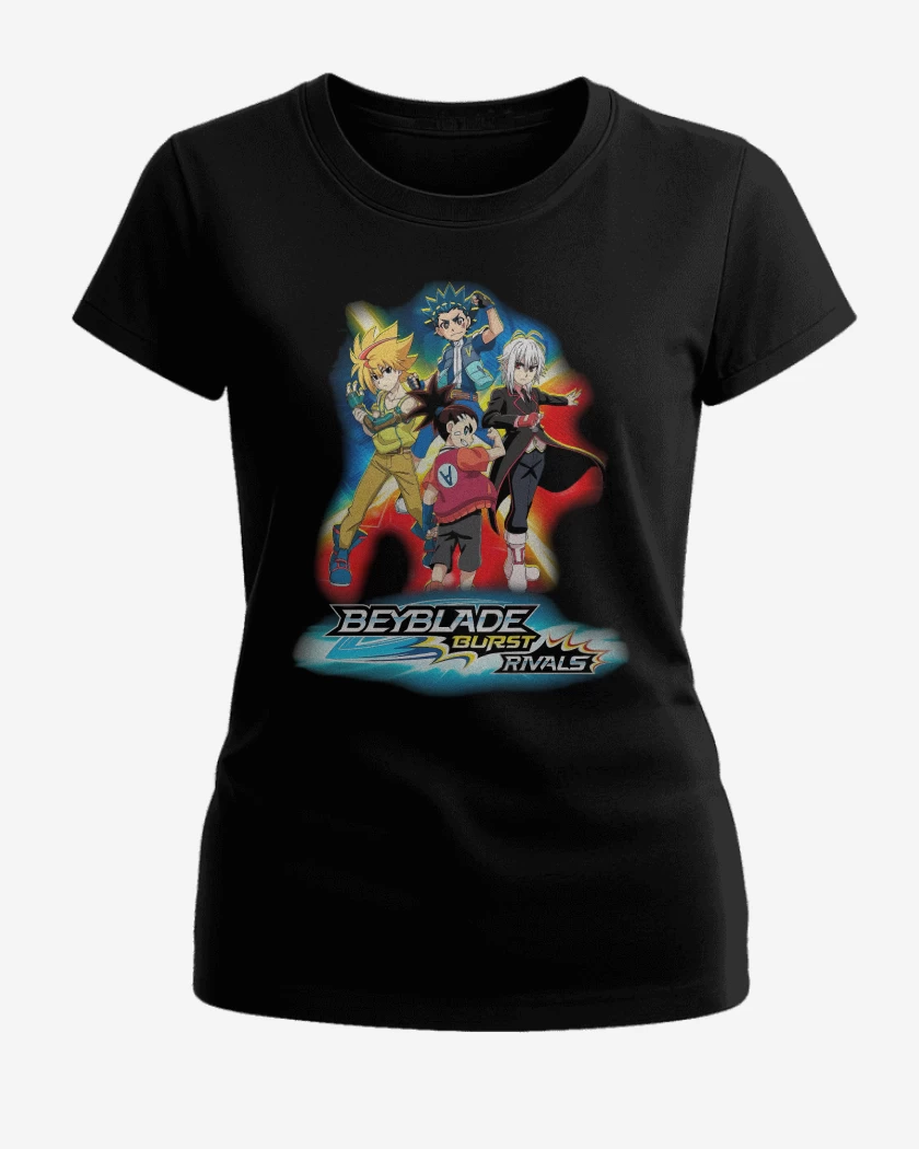 Polera de Mujer Negro de Beyblade Burst Rivals