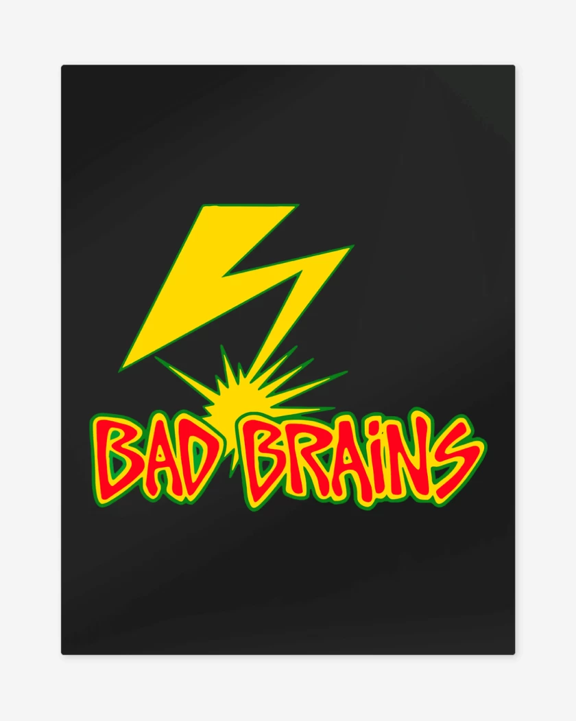 Print metalico Negro de Bad Brains Logo