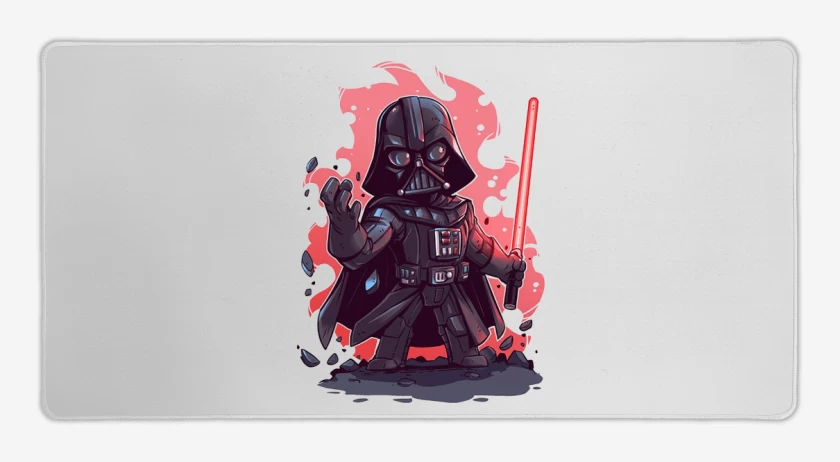 Mouse pad Gamer Blanco de Chibi Darth Vader