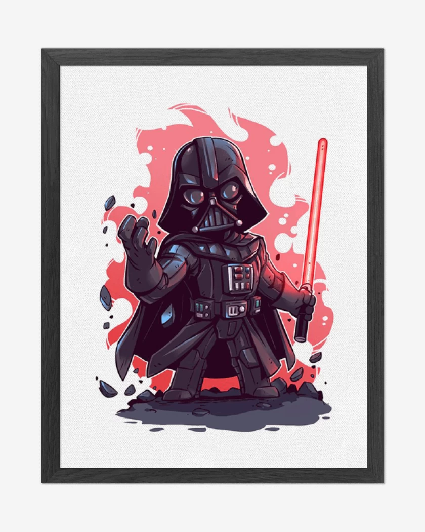 Cuadro decorativo Blanco de Chibi Darth Vader