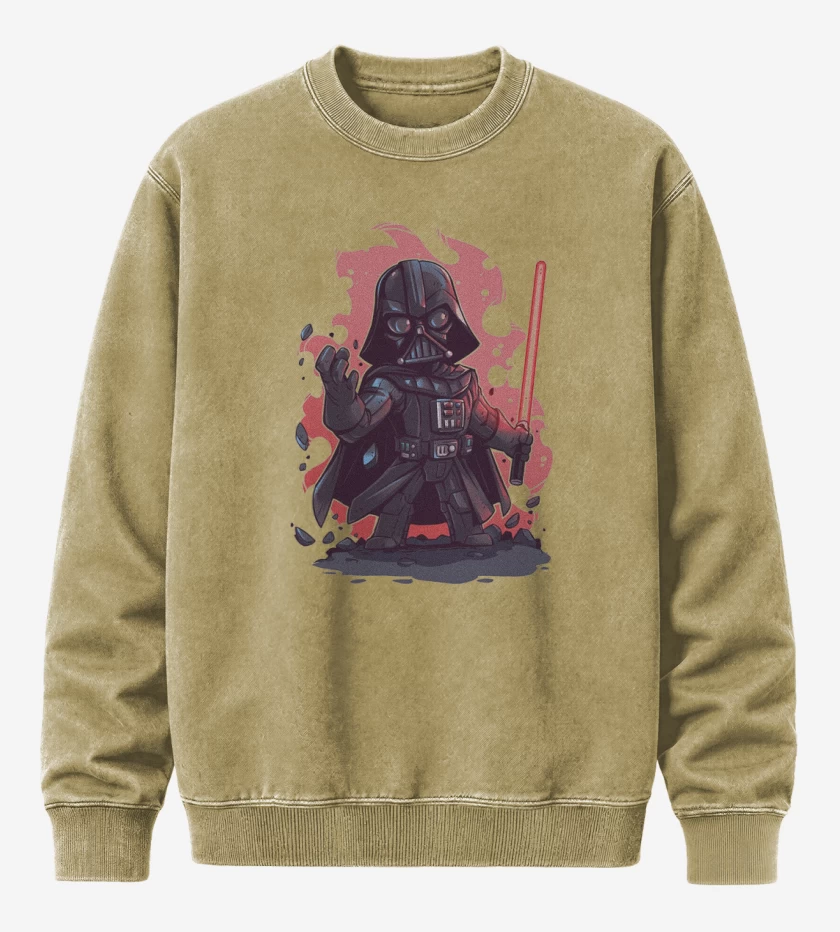 Poleron Polo Acid Wash Beige de Chibi Darth Vader