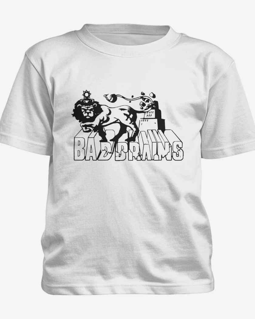 Polera de niño Blanco de Bad Brains Leon Logo