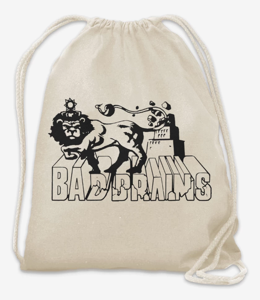 Mochila Blanco de Bad Brains Leon Logo