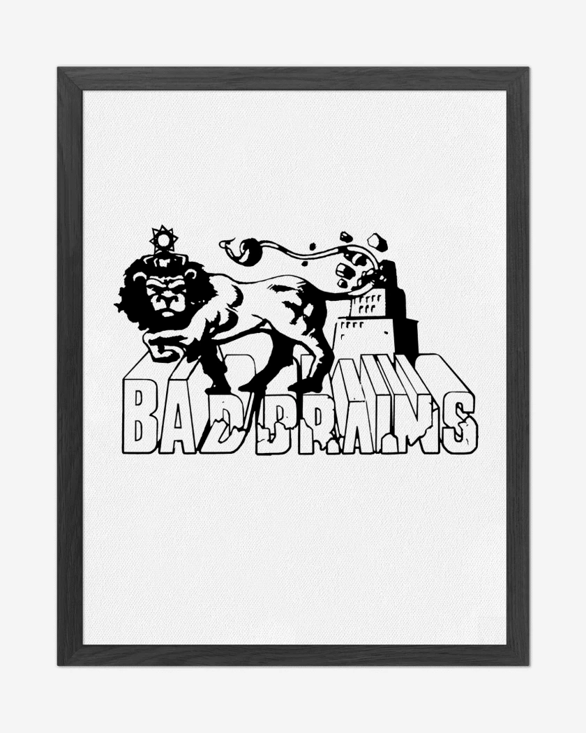 Cuadro decorativo Blanco de Bad Brains Leon Logo