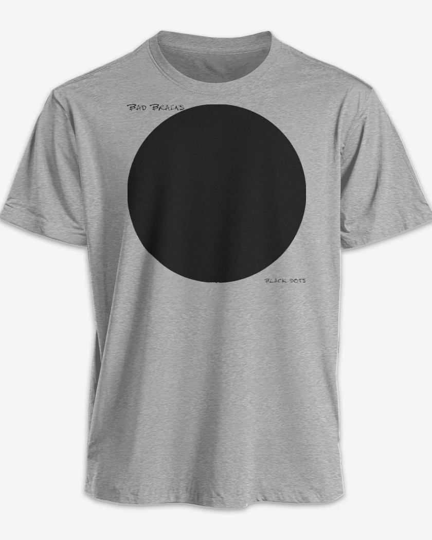 Polera premium Gris Melange de Bad Brains Black Dots