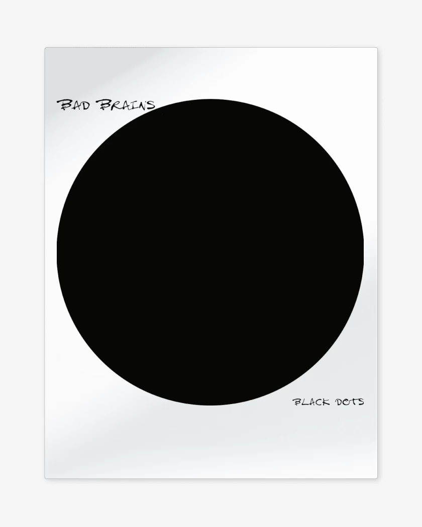 Print metalico Blanco de Bad Brains Black Dots