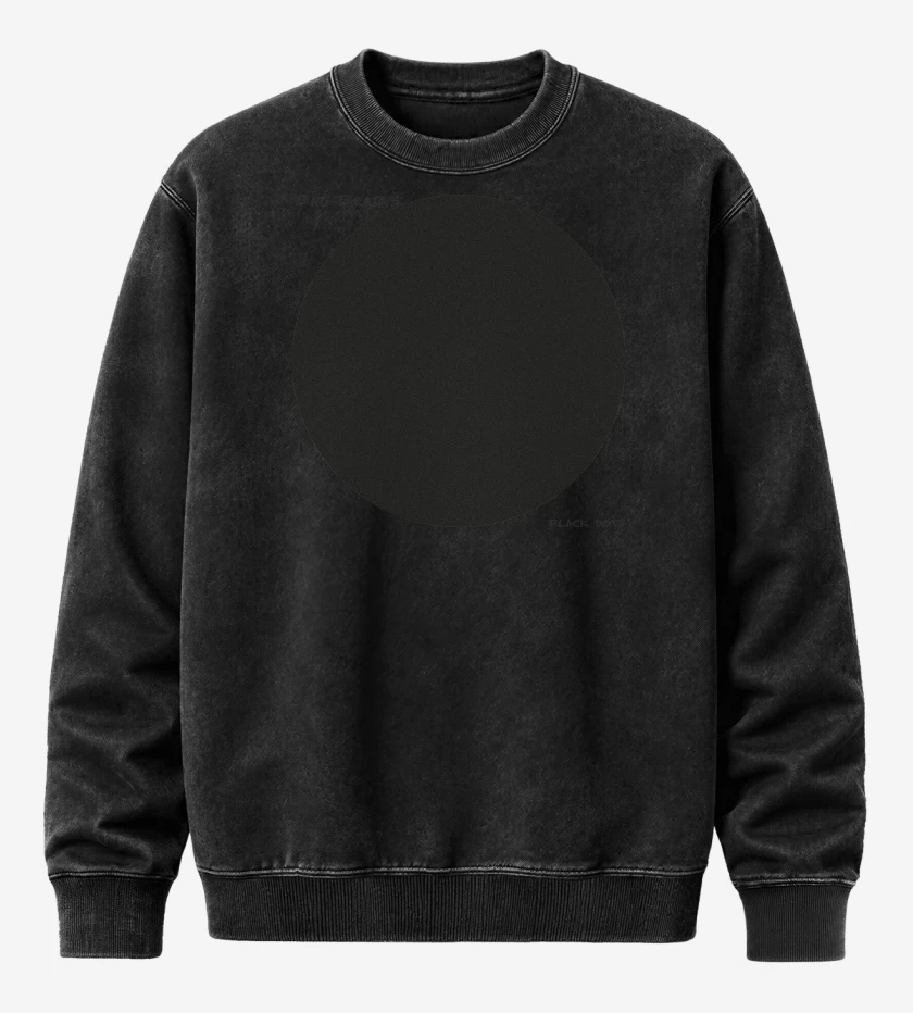 Poleron Polo Acid Wash Negro de Bad Brains Black Dots